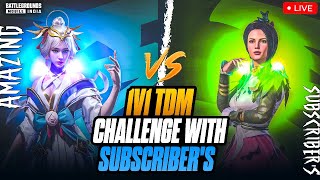 1 V 1 SUBSCRIBE WITH AMAZING IS LIVE  LIVE CUSTOM ROOM bgmi bgmilive bgmushorts 34update [upl. by Boone950]