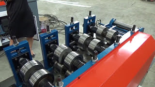 machine testing of C channel roll forming machine [upl. by Foote]