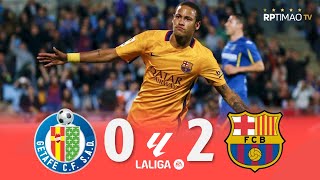 Getafe 0 x 2 Barcelona Neymars Show ● La Liga 1516 Extended Goals amp Highlights ᴴᴰ [upl. by Jurgen]