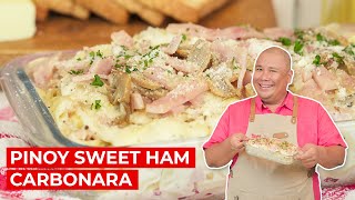 Pinoy Sweet Ham Carbonara  SIMPOL  CHEF TATUNG [upl. by Nwahsal]