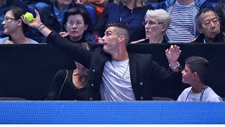 Ronaldo Becomes Ball Kid At The 2018 Nitto ATP Finals [upl. by Eiloj256]