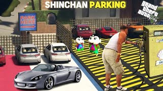 GTA 5  Franklin Upgrade Shinchan Car Parking Grage In Franklins House GTA 5 [upl. by Calendra763]