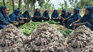 Loitta Fish Vegetable Curry recipe  Fried Fish Chorchori Cooking in Village [upl. by Carlyle]