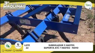 Lote 22  Subsolador 5 hastes  suporta 7 [upl. by Morice]