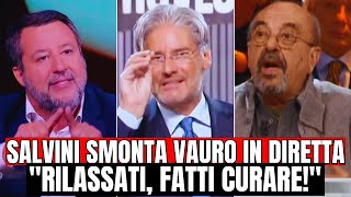 VAURO SCATENATO CONTRO SALVINI DEL DEBBIO LO INTERROMPE BASTA DELIRI [upl. by Baylor430]