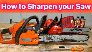 How to Sharpen the Chain on your Chainsaw  The Easy Way [upl. by Poulter]