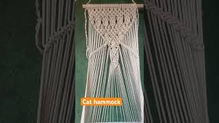 How to make a cat hammock in macrame  macrame cat cutecat michis stepbystep [upl. by Schaumberger]