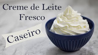 Creme de Leite Fresco CASEIRO  Receita fácil e de baixo custo  Receita Sandra Dias [upl. by Gatias]