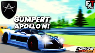 This Gumpert Apollo N Is Pretty SMOOTH To Drive In Roblox Driving Empire [upl. by Helbonna]