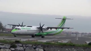 ATR72500 de Naysa con colores de Binter Canarias despegando primera vez desde EASLESO [upl. by Dorr]