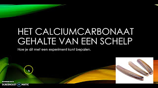 bepaling massapercentage calciumcarbonaat in een schelp [upl. by Tavy]