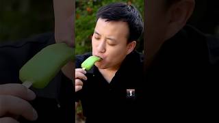 Jelly icecream vs leaves shorts icecream survival bushcraft [upl. by Analrahc]