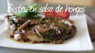 Bistec en salsa de hongos [upl. by Adlay5]