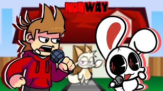 FNF VS Tord Red Fury V15  Week Tord Part 1  Norway but Iscream sings it [upl. by Heathcote]