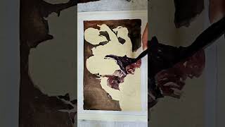 Watercolor study on silk after Artemisia Gentileschi [upl. by Wilek]