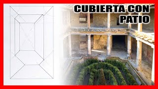 Cubierta con patio ​💪​​​ Sistema de planos acotados dibujo técnico [upl. by Aylsworth]