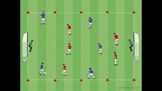 Spielformen Fussballtraining  gegnerische Reihen überspielen [upl. by Mano319]