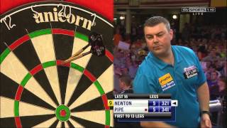 HD Wes Newton  9 Dart Finish  2012 World Matchplay  wwwninedarterscouk [upl. by Assilym996]