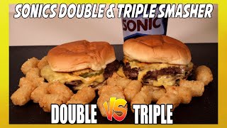 Sonic Double and Triple Smasher Burger Quick Look [upl. by Kain441]