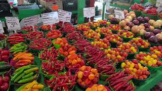 4K Walking Tour of Jean Talon Market Montreal Quebec Canada Largest Open Air Market inNorthAmerica [upl. by Kalbli]