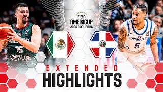 Mexico 🇲🇽 vs Dominican Republic 🇩🇴  Extended Highlights  FIBA AmeriCup 2025 Qualifiers 2025 [upl. by Terryl]