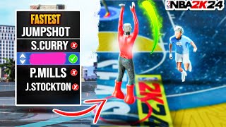 this is the REAL FASTEST Jumpshot in 2k24 FASTER than CURRY amp PATTY MILLS NBA 2K24😱 [upl. by Osanna]