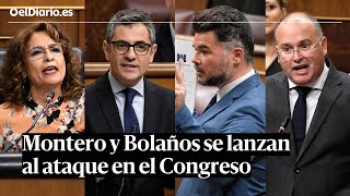 SESIÓN DE CONTROL Montero y Bolaños se lanzan al ataque contra el PP en el Congreso [upl. by Juana]