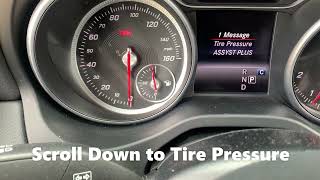 2018 MercedesBenz CLA 250 Tire Pressure Light Reset Procedure  How To Turn Off TPMS Light [upl. by Nus867]