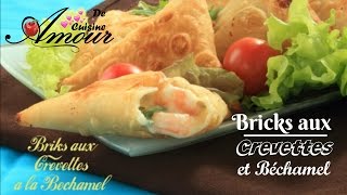 bricks de crevettes à la béchamel briouetas aux crevettes best prawn samosas ever  english CC [upl. by Naujik]