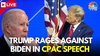 Trump at CPAC LIVE Trump Delivers Keynote Speech at CPAC  Trump and Haley Face Off  USA IN18L [upl. by Gunn200]