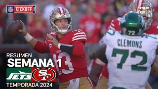 New York Jets vs San Francisco 49ers  Semana 1  NFL 2024  Highlights Resumen en español [upl. by Osborn92]