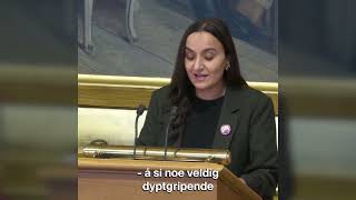 🦌 Seher Aydar om fornorskning og vindkraft i samiske områder  Stortinget 12112024 [upl. by Cooe]