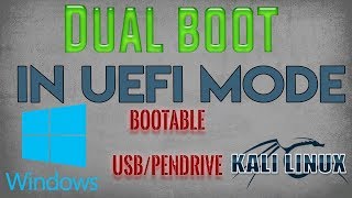 Create Bootable USBPendriveSd card for Kali Linux mode in UEFI mode for windows 10 ubuntu [upl. by Nay693]