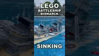 LEGO Battleship Bismarck Sinking lego battleship bismarck sinkingship [upl. by Oralie]