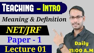 2NETJRF Teaching Introduction Study91 Net jrf by sandip sir net full video class [upl. by Nagard172]