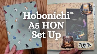 Hobonichi A5 HON Cousin FULL Set Up and Flip Through  2024 Planner Set Ups [upl. by Vita]