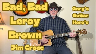 quotBad Bad Leroy Brownquot Simplified Acoustic Guitar Lesson beginnerguitarlessons [upl. by Enyamert]