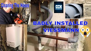 VIESSMANN VITODENS 100 COMBI BOILER  Badly Installed  Sludge [upl. by Enajharas]