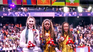 Remise de Médaille Finale 100m T38 Femmes Vainqueur Colombie 🇨🇴🇨🇴🇨🇴Stade de France 31 Août 2024 [upl. by Akkin]