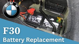 20122017 BMW F30 328i Battery Replacement amp Registration [upl. by Idihsar]