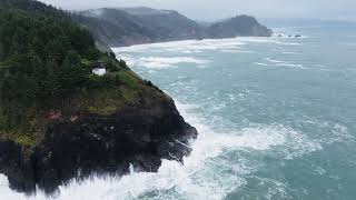 Cape Meares Lighthouse King Tides Oregon Coast 5 Minutes Relaxation Ambience [upl. by Haliek]