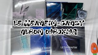 UNBOXING  GIVEAWAY LE SSERAFIM 4th mini album CRAZY ALBUM UNBOXING [upl. by Granniah]