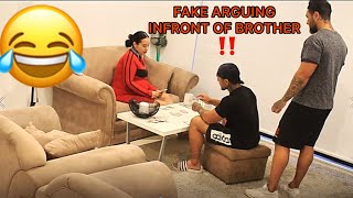 FAKE ARGUING INFRONT OF BROTHER PRANK [upl. by Ennovahc]