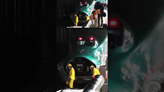 SHINKANSEN WORKERS SNOW REMOVAL SHINKANSEN TWINING 新幹線 jr 鉄道 snow train shortsbeta trains [upl. by Landy656]