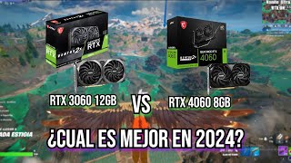 RTX 3060 de 12 GB VS RTX 4060 de 8GB ¿Cual vale la pena para jugar en 2024 [upl. by Delsman]