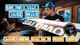 Waxing A Brand New Snowboard  Salomon Huck Knife amp AN EXCLUSIVE FIRST LOOK 👀 [upl. by Zetnas34]