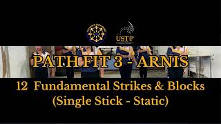 ARNIS 12 basic strikes amp block single stick STATIC USTPCDO [upl. by Enirehtak]