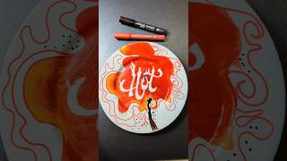 🔥 HOT FIRE PLATE 🔥🔥🔥red fire plate abstract line art shorts shortvideo [upl. by Cristian]