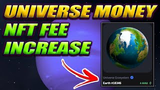 UNIVERSE MONEY INCREASED PLANET NFT FEES UNIVMONEY UNIV UPDATE amp NEWS [upl. by Llertnad]