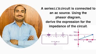 A series LCR circuit connected to an ac sourceUsing phasor diagramderive expression for impedance [upl. by Anelys]